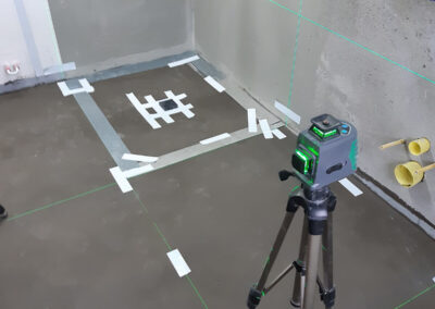 Theo Frommlet Fugentechnik Memmingen - Planung von Bädern mit Lasermessungen während Umbau